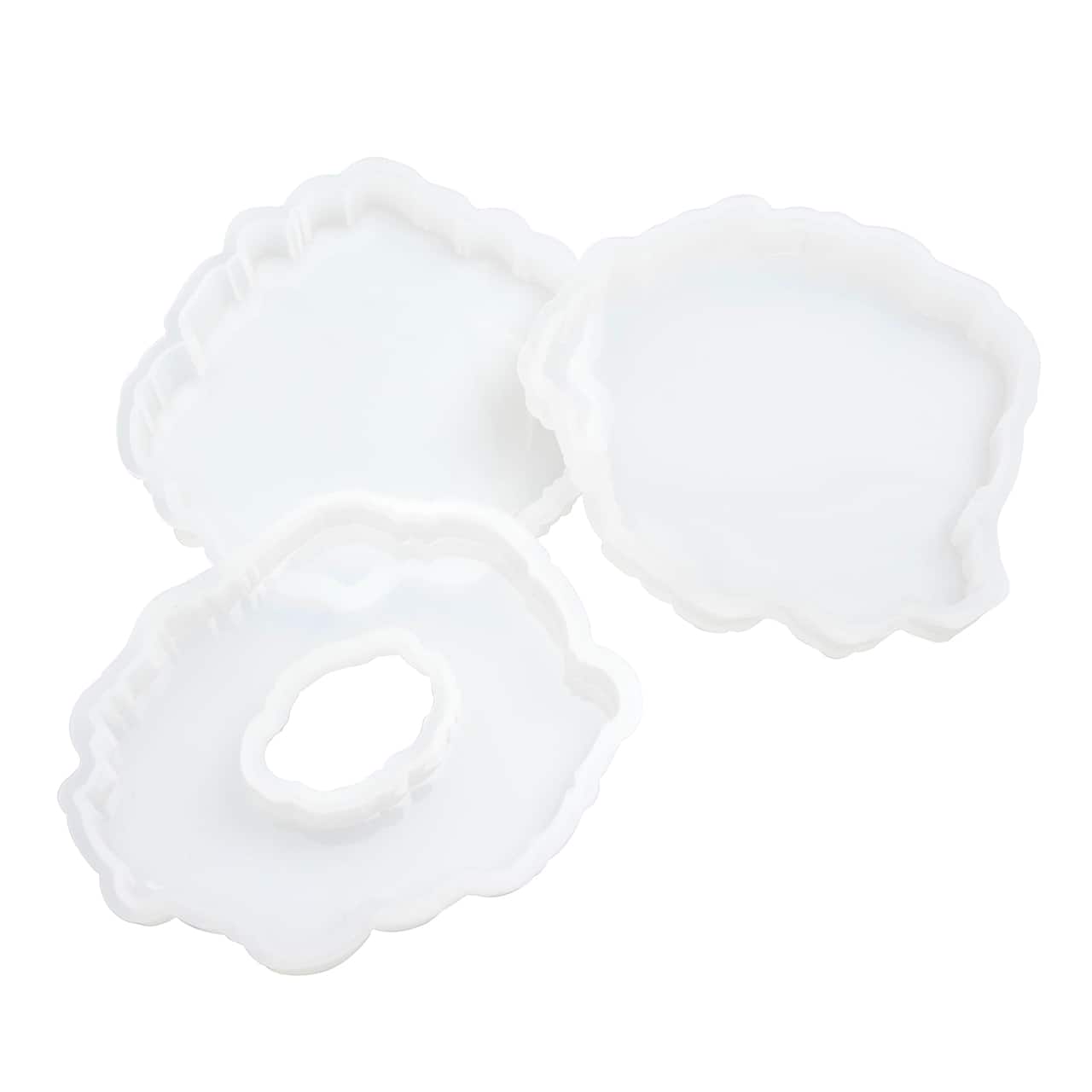 6 Packs: 3 ct. (18 total) Resin Geode Coaster Mold Set by Craft Smart™
